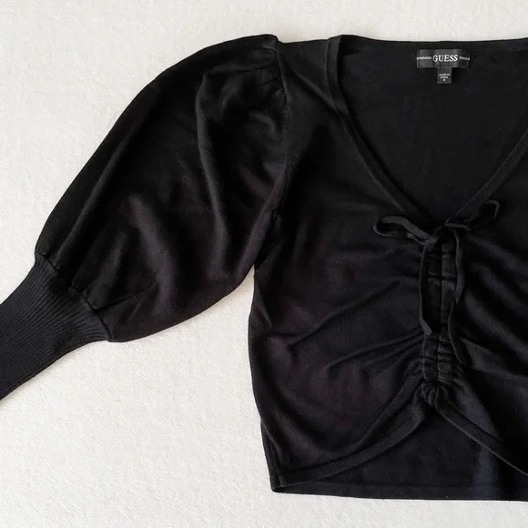 Guess Puff Sleeve Ruched Top - Picture 6 of 9